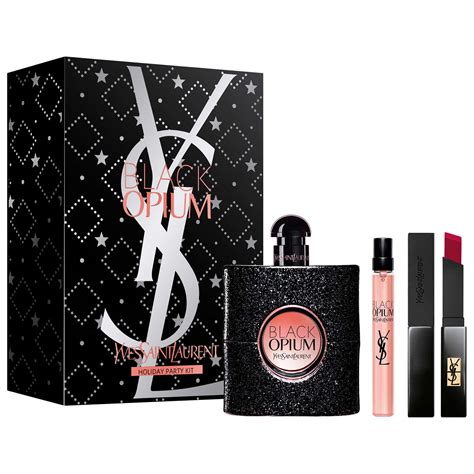 ysl black opium 90 ml ceneo|opium black gift set boots.